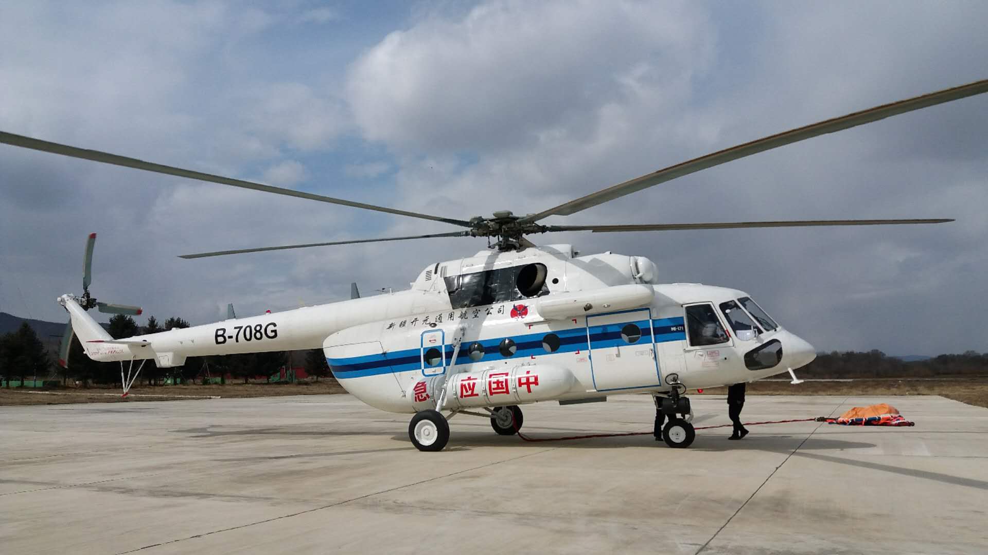 2004年3月米-8T直升机B-7828机组在乌兰浩特航空护林